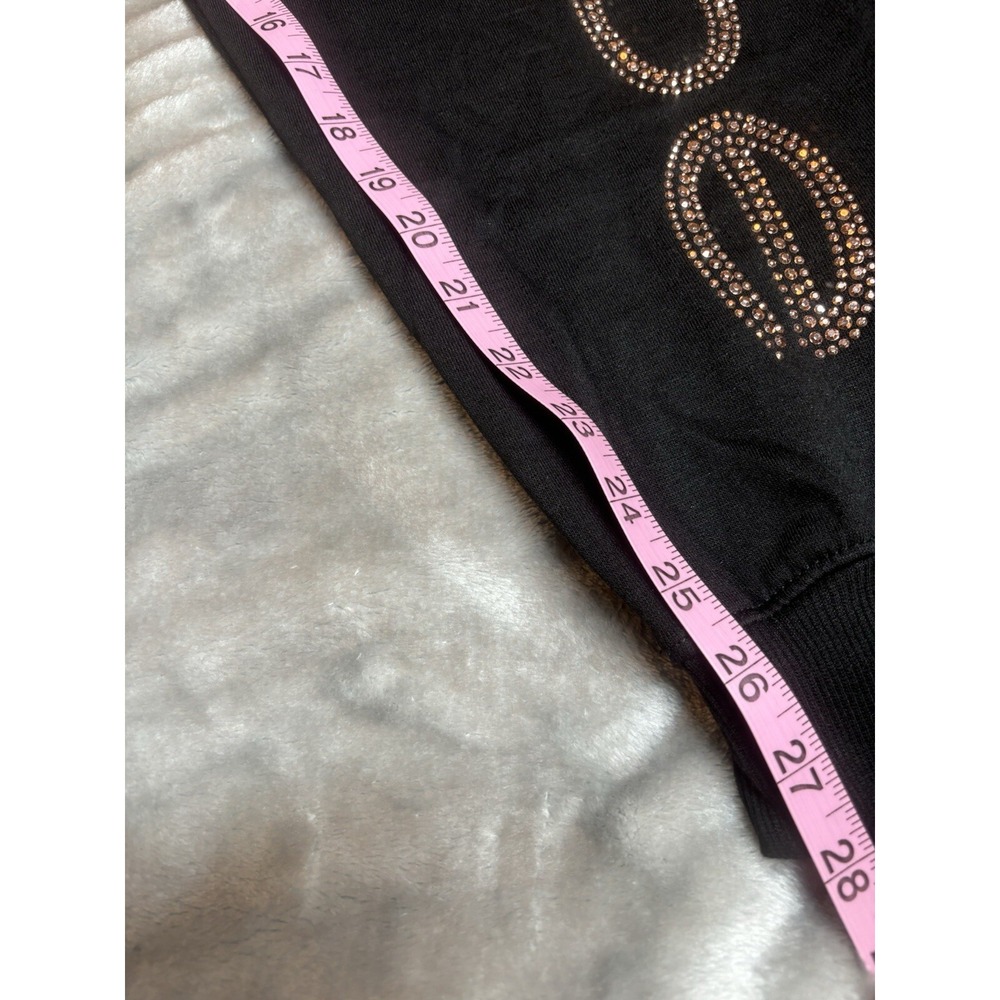 NEW BEBE Jogger Pants 2XL Plush Rhinestone Women's Jogger Sweatpants Black - Picture 4 of 12